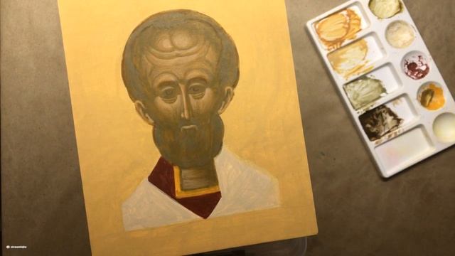 Пишем икону Николая | МАРАФОН || Самоучитель иконописи | Стрим, 21