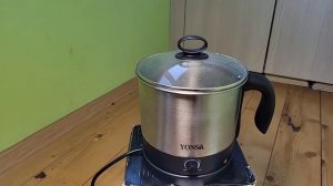 Миниварка, кастрюля электрическая, рисоварка, пароварка, 1,5 литра, YONSA