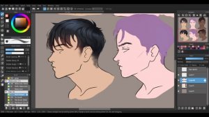 [MediBang] How I draw male hairs - TUTORIAL