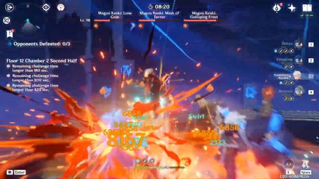 C0 Dehya HYPERCARRY Spiral Abyss Floor 12 All Chambers смотреть онлайн