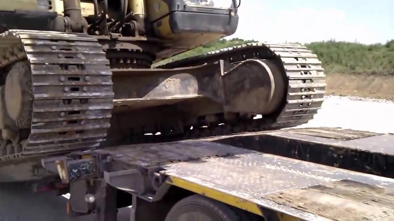 Погрузка техники на трал
