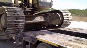 Погрузка техники на трал