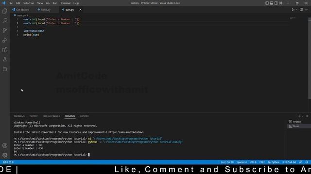 Sum without '+' Plus Operator | Python Programming in Hindi | #100daysofcode of Python ? смотреть онлайн