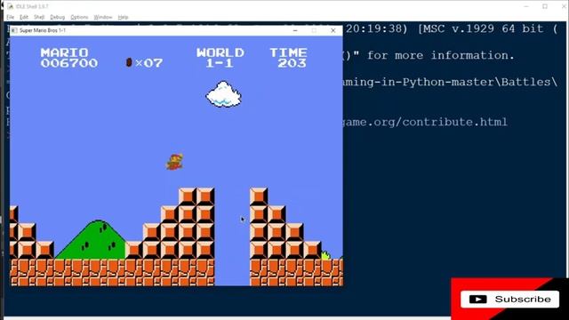 Super Mario Bros with Python and Pygame || Make App || || Mario Remake || Subscribe || #TeamSeas