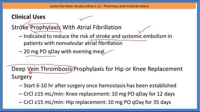 Rivaroxaban 10 mg, 2.5 mg, 15 mg, tablet - xarelto 15 mg, 10 mg, - uses, Side Effects , Dose, Moa смотреть онлайн