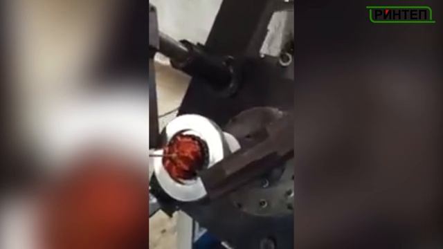 Станок для установки катушки в статор двигателя смотреть онлайн