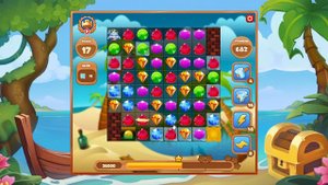 Как пройти уровень 682 игры Сокровища Пиратов