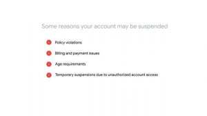 Google Ads Help: About suspended accounts