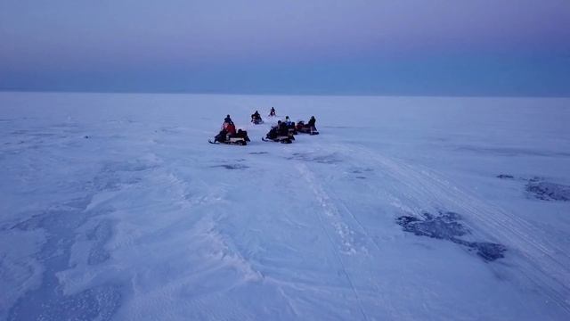 Переезд через Байкал на снегоходах | АЭРОСЪЕМКА | Февраль 2019 смотреть онлайн