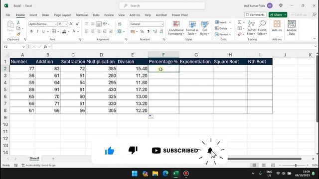Basic Math Calculations in Excel - Excel Tutorial 6 смотреть онлайн
