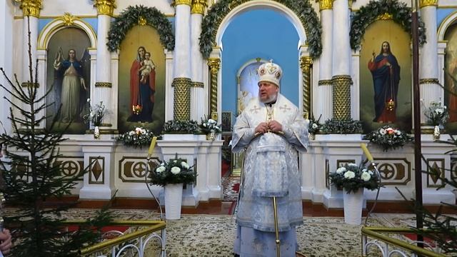 Проповедь на праздник Рождества Христова г.Глубокое 08.01.2021года. смотреть онлайн