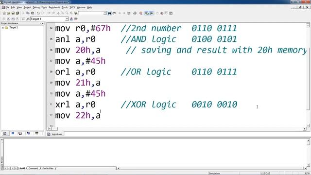 Assembly language - Logical operations between two 8-bit numbers смотреть онлайн