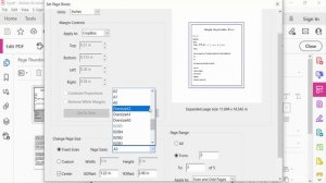 How to resize pages in a PDF document with Adobe Acrobat Pro DC
