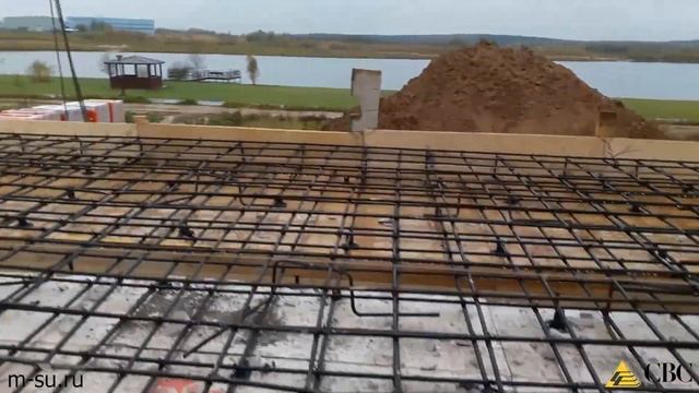 Заливка монолитных стен цоколя и перекрытий над гаражом - КП "Павловы Озера" смотреть онлайн