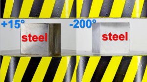 500 TON HYDRAULIC PRESS VS STEEL COOLED IN LIQUID NITROGEN