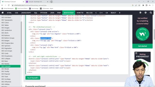 Bootstrap 5 tutorial for beginners in Hindi || Carousel in Bootstrap (Part-13)