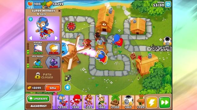 Bloons TD 6 - Town Center Hard Walkthrough смотреть онлайн