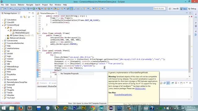 Mostrar datos de una base de datos en una tabla en java con eclipse смотреть онлайн
