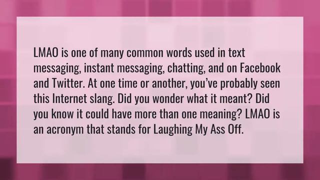 What LMAO means? смотреть онлайн