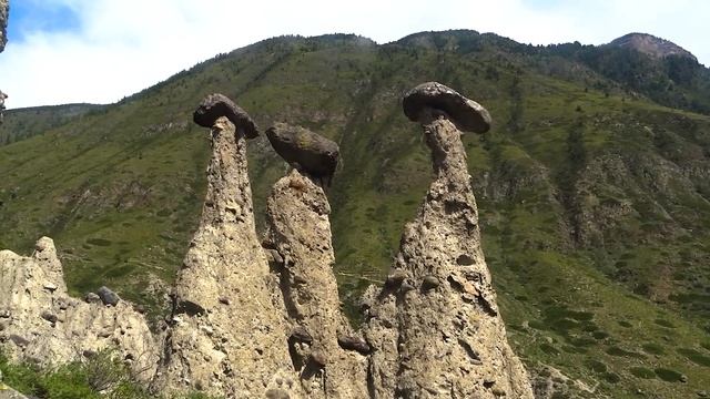 Каменные грибы. Урочище Аккурум. Горный Алтай.