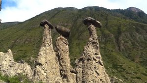 Каменные грибы. Урочище Аккурум. Горный Алтай.