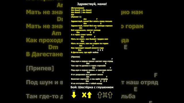 Полный текст песни в тг - @GPro100 | Как Играть "Здравствуй, мама!" На Гитаре