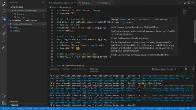 Contour Detection using OpenCV | Python смотреть онлайн