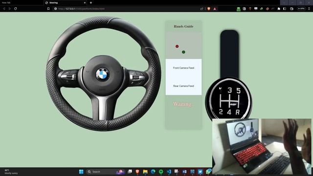 #opencvpython Virtual Steering Wheel  #arduinoproject  #python #esp8266