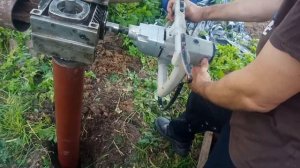 Закручивание свай редуктором продолжение