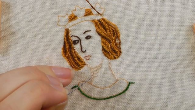 Embroidered medieval face - Opus Anglicanum part 1 | Hand embroidery project