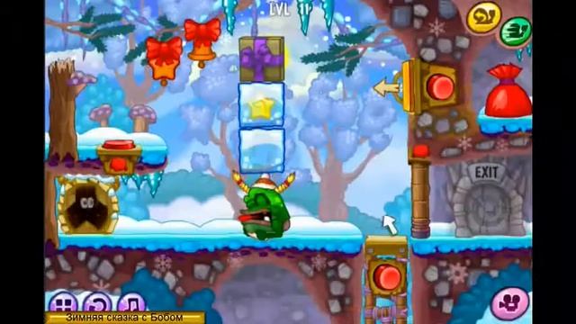 Улитка Боб 6 уровни 1 - 16  Зимняя сказка Видео прохождение