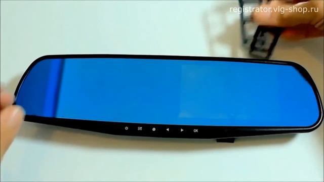 Зеркало-видеорегистратор Vehicle Blackbox DVR с камерой заднего вида. смотреть онлайн