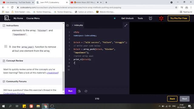 Random Coding LEARN PHP :  Learn PHP Array | Codecademy