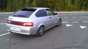 Ваз 2112 купе полный выхлоп от Stinger sport с выпускным коллектором Subaru Sound