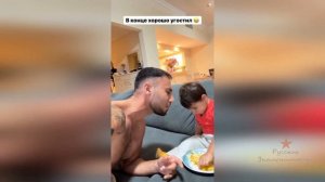 Арай Чобанян и сын Давидик вместе кушают и готовят ужин!