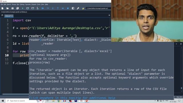 CSV File Handling in Python - Read, Write, Append in CSV File, CSV Module - Reader / Writer Object