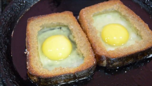 Рецепт вкусных бутербродов без колбасы и сыра на сковороде за 5 минут. Завтрак студента.