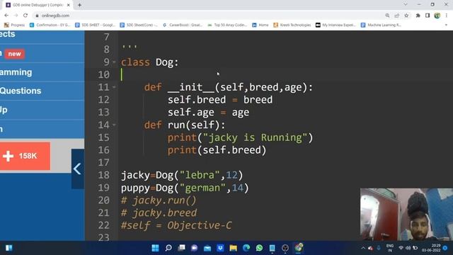 LECTURE - 4 | OOPS | SELF| INIT_METHOD|CLASS VARIABLE AND INSTANCE VARIABLE | PYTHON MEGA SERIES