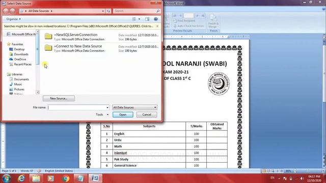Automatic Marks sheet creation in Ms word | using Excel | Result Card смотреть онлайн