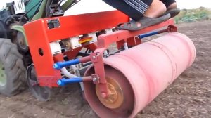 Посев ячменя мотоблоком!