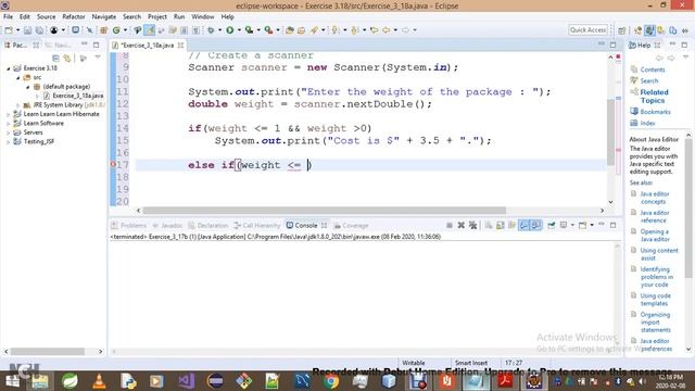Introduction To Java Programming Exercise 3 18a смотреть онлайн