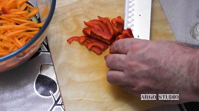 Салат фунчоза из стеклянной лапши. Люблю готовить такие необычные салаты с простыми рецептами