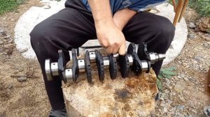 Промыл коленвал,доработал вкладыши коренные.