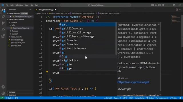 Cypress #13 IntelliSense & Intelligent Code Completion