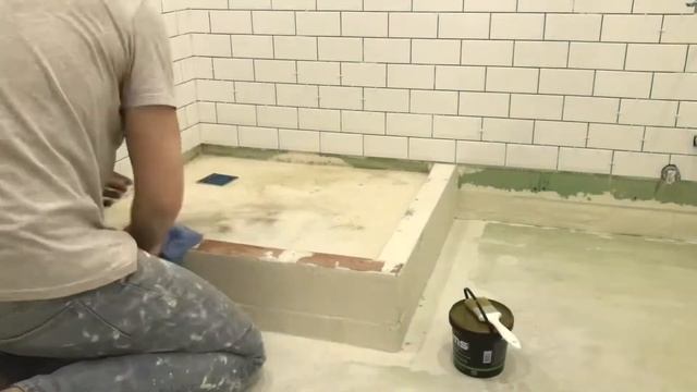 Душевой поддон из кирпича своими руками!