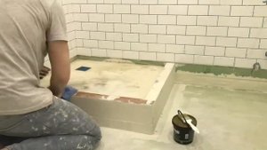 Душевой поддон из кирпича своими руками!