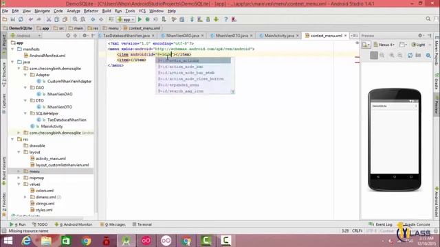 Bai 115 Xoa Du Lieu Va Ap Dung Context Menu Cho ListView смотреть онлайн