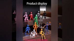 Полностью шарнирная движущаяся 3D-печатная модель робота-джойпалом-манекен с 5-мя персонажами