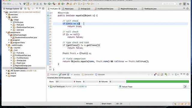 Intro to "sameness" in Java (== and .equals()) смотреть онлайн