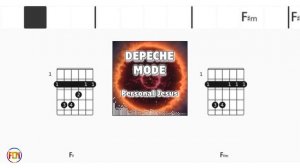 DEPECHE MODE   Personal Jesus FCN GUITAR CHORDS & LYRICS - ONLY DRUMS